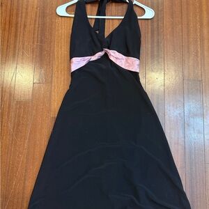 B Darlin Black Dress with Pink Accent
